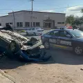 Aparatoso accidente en el bulevar Ramírez de Ciudad Obregón