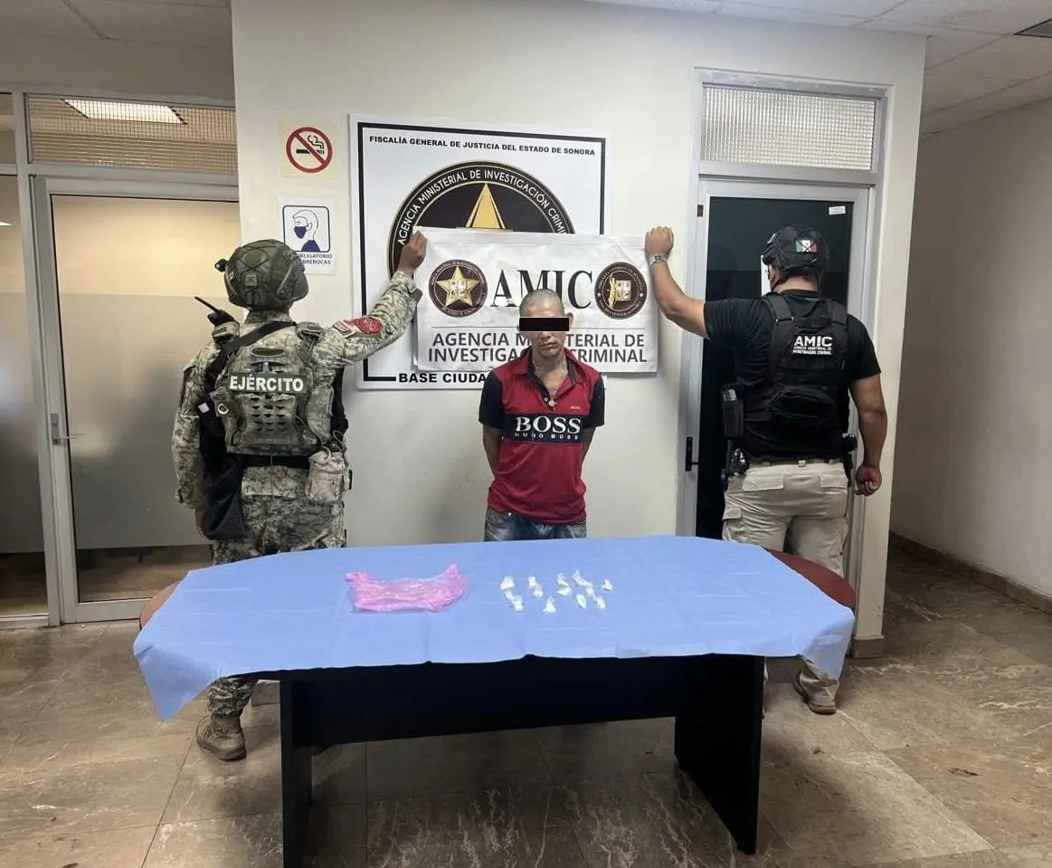Capturan a sujeto con droga en la Matías Méndez de Ciudad Obregón