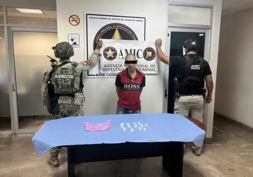 Capturan a sujeto con droga en la Matías Méndez de Ciudad Obregón