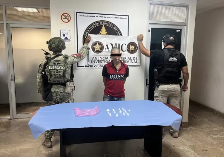Capturan a sujeto con droga en la Matías Méndez de Ciudad Obregón