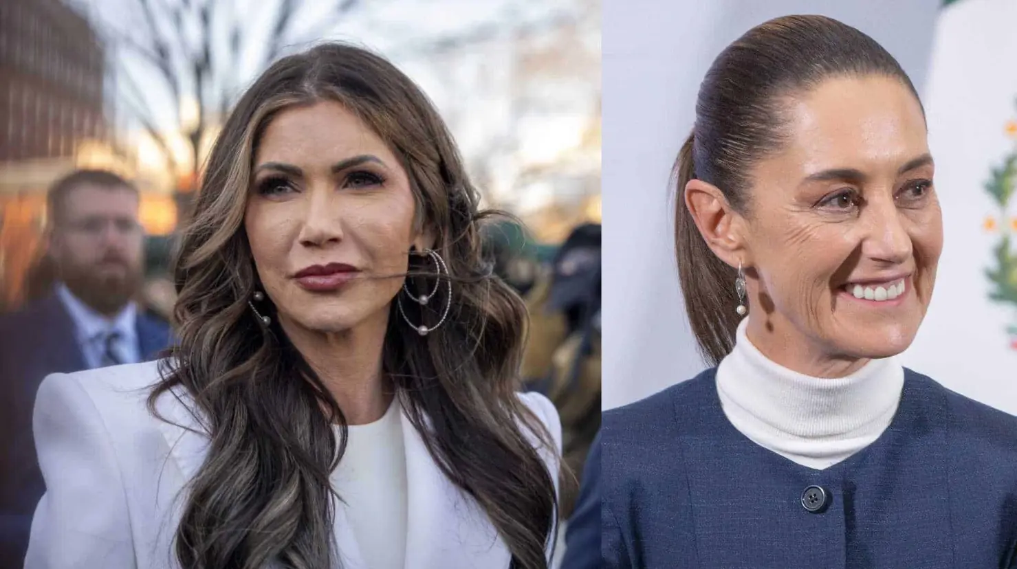 Kristi Noem acusa a Claudia Sheinbaum de alentar protestas violentas en Los Ángeles