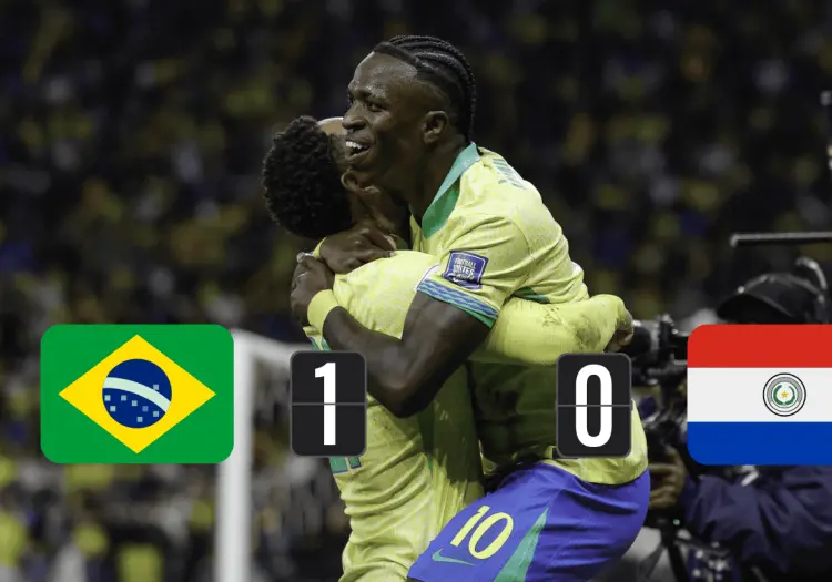 Brasil asegura su pase al Mundial 2026 con gol de Vinicius sobre Paraguay