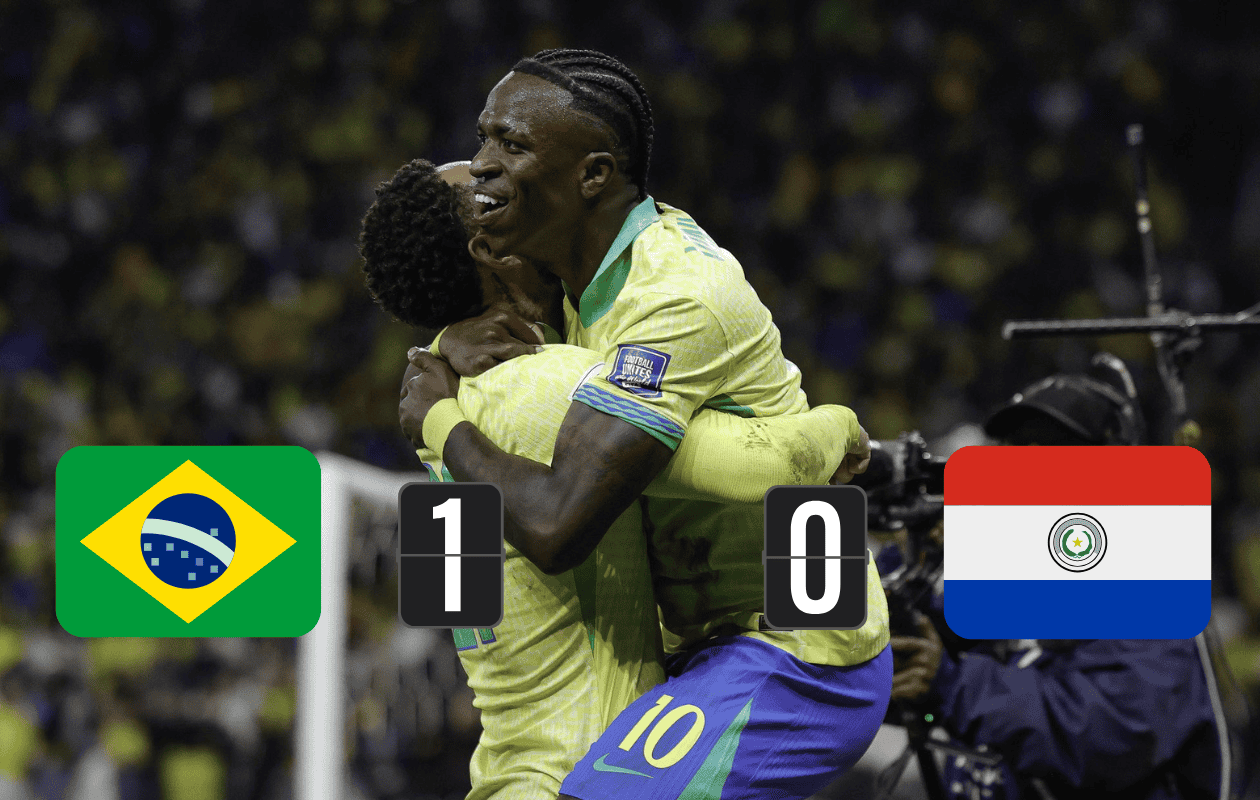 Brasil asegura su pase al Mundial 2026 con gol de Vinicius sobre Paraguay
