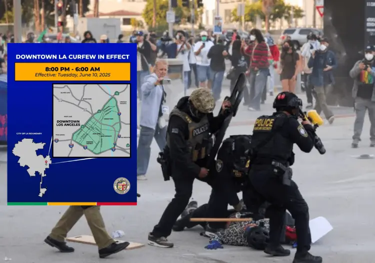 Declaran toque de queda en el centro de Los Ángeles