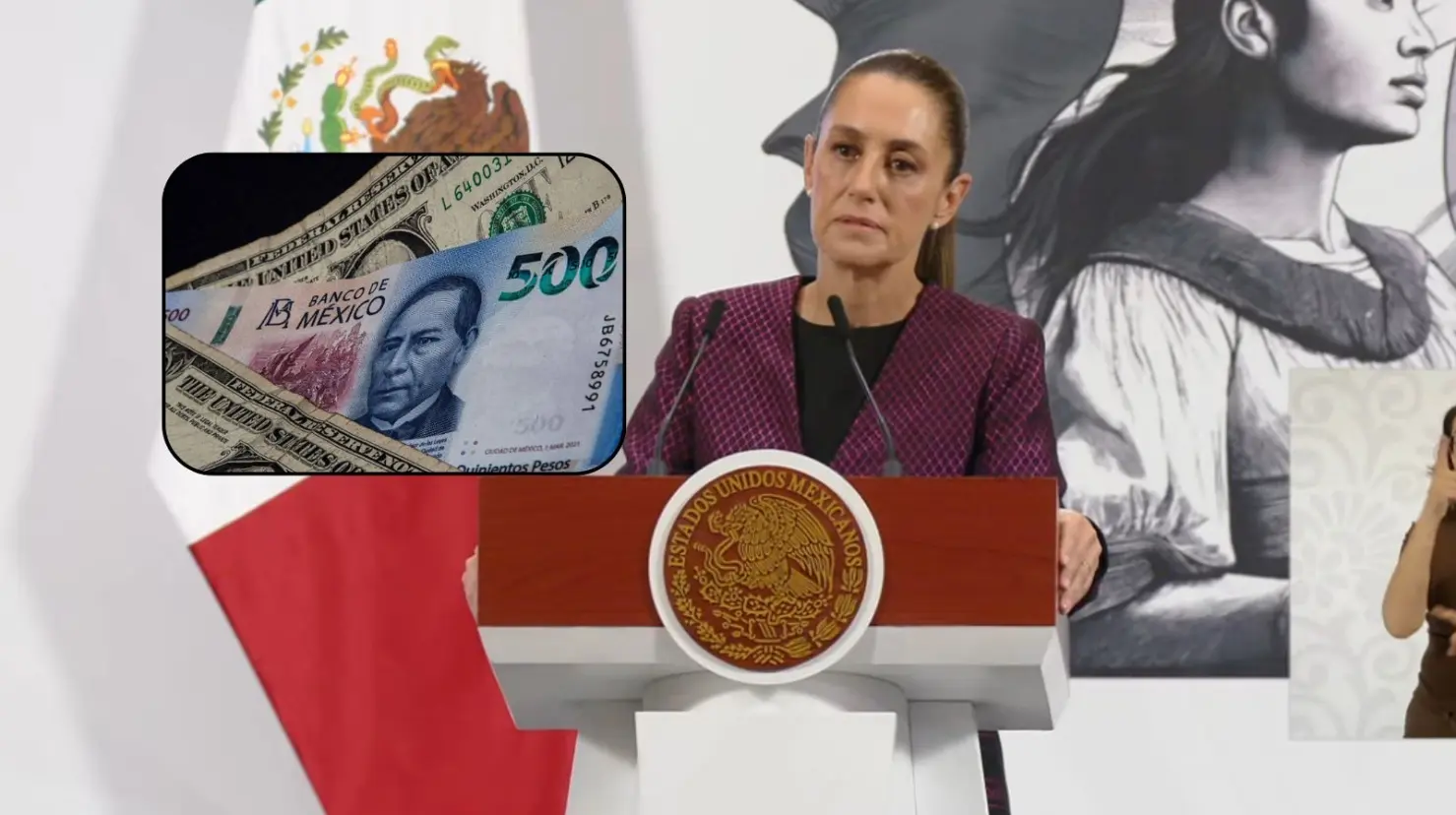 El peso mexicano rompe la barrera de los 19 por dólar; Sheinbaum celebra fortaleza de moneda nacional