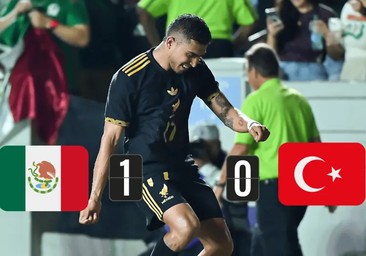 México vence a Turquía en amistoso con gol de Orbelín Pineda