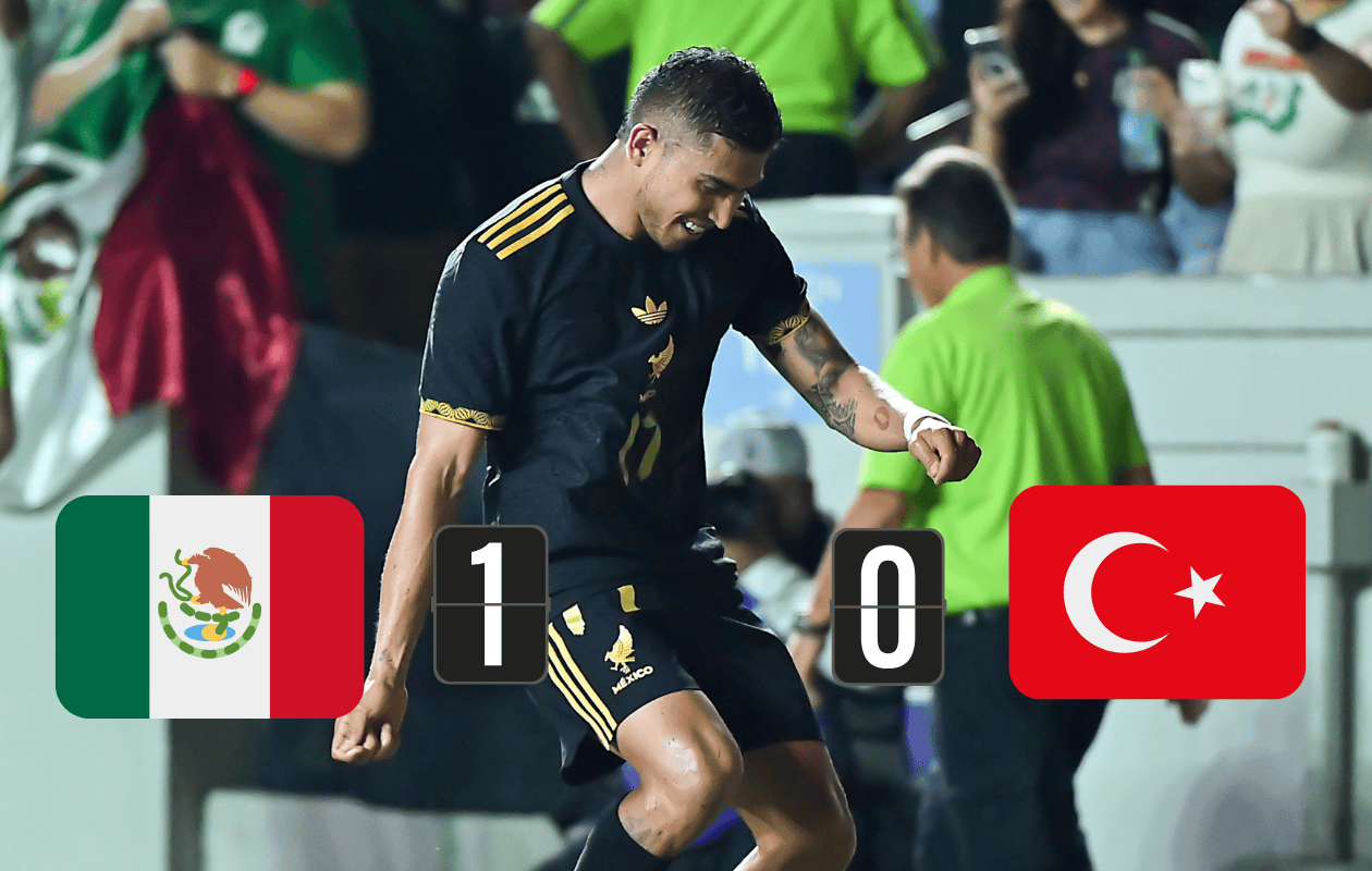 México vence a Turquía en amistoso con gol de Orbelín Pineda