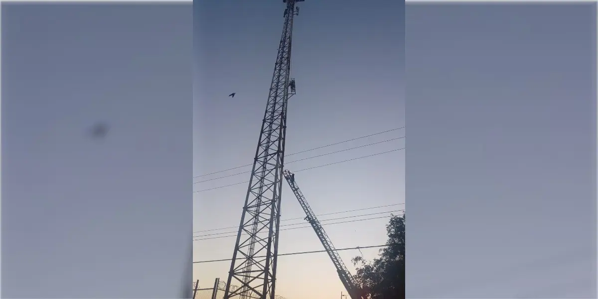 Rescatan a sujeto que subió a antena en Quetchehueca