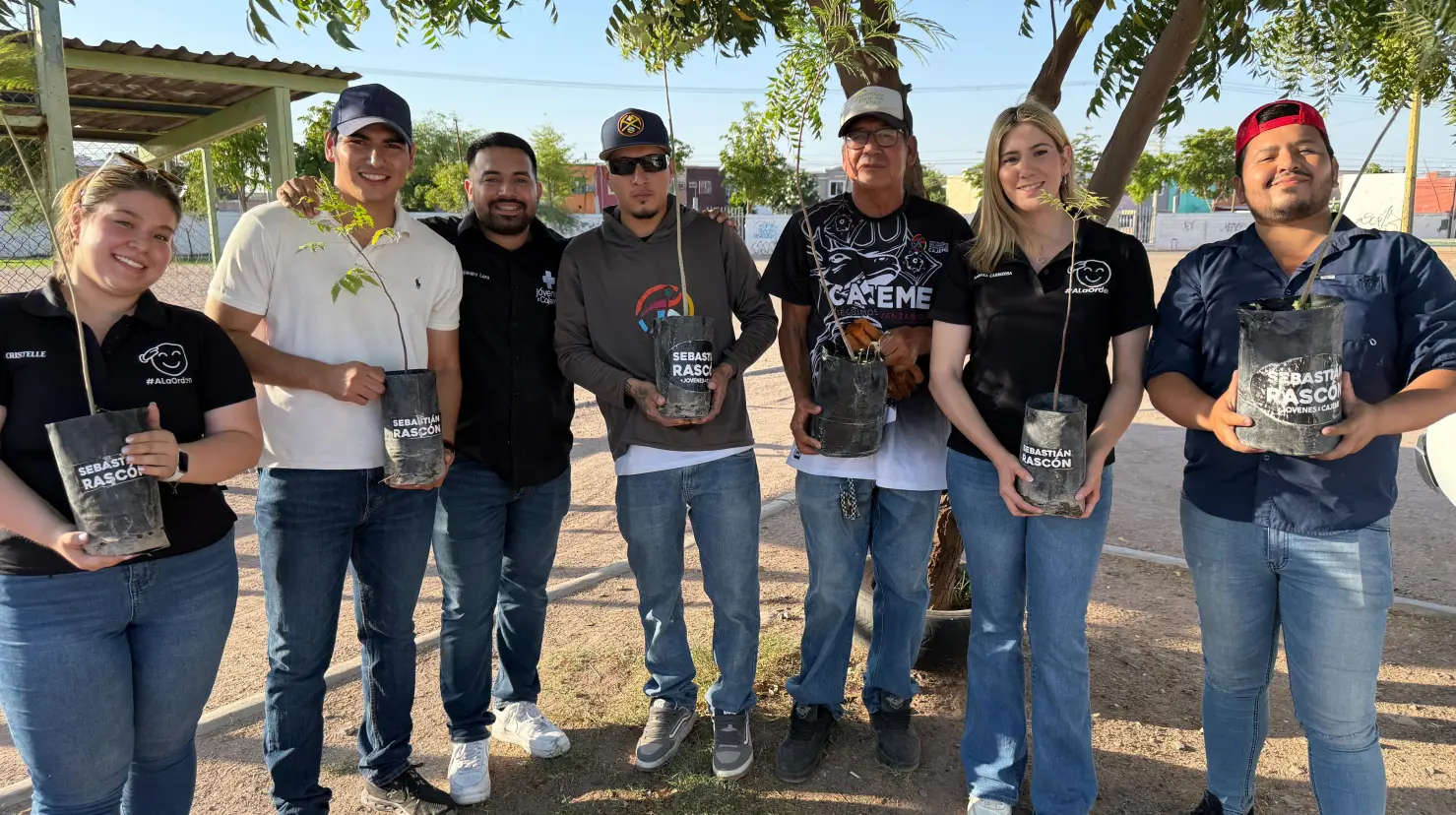 Reforestan colonia conflictiva en Cajeme