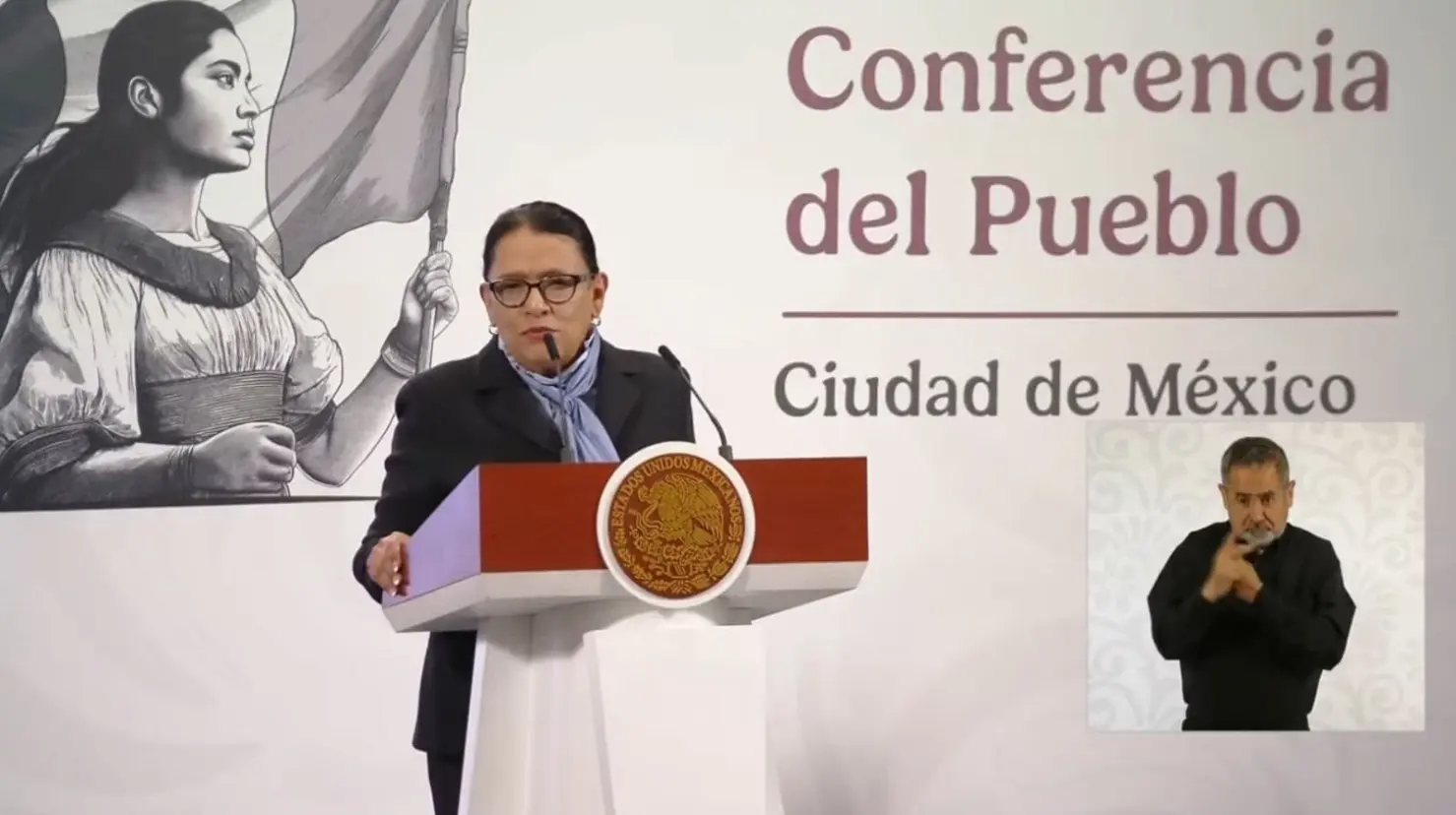 Mañanera del Pueblo sin Claudia Sheinbaum ¿Por qué Rosa Icela Rodríguez encabeza la conferencia matutina?