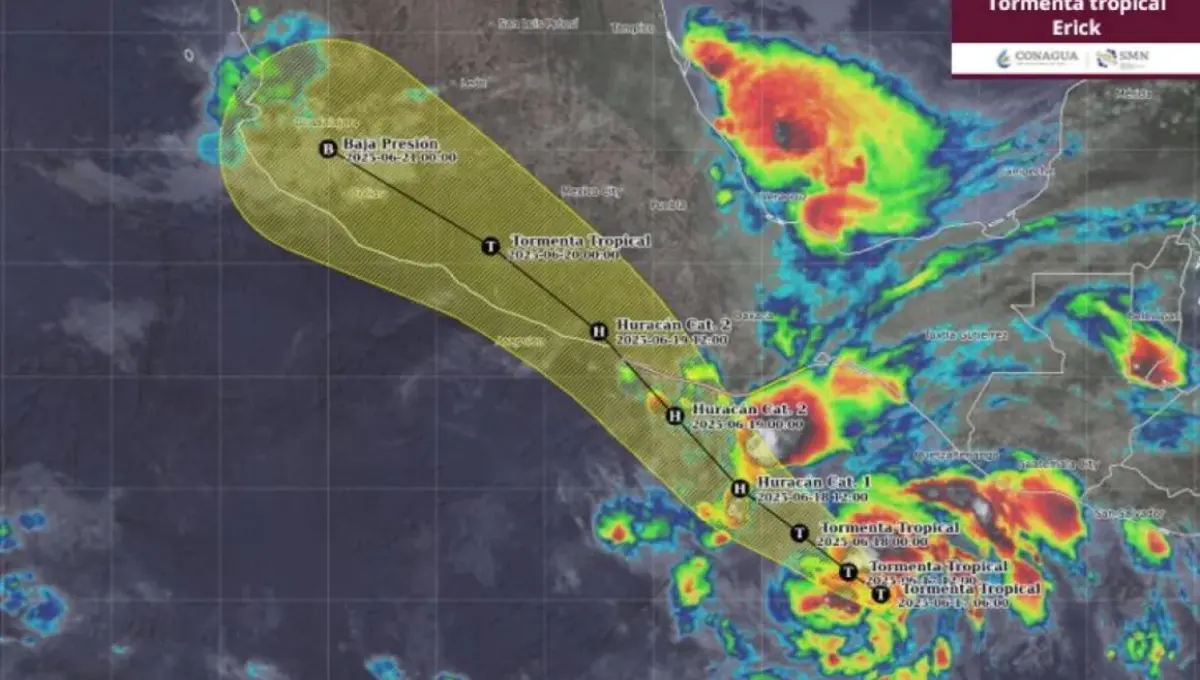 SEP informa suspensión de clases en Guerrero por tormenta tropical Erick. Foto: Conagua
