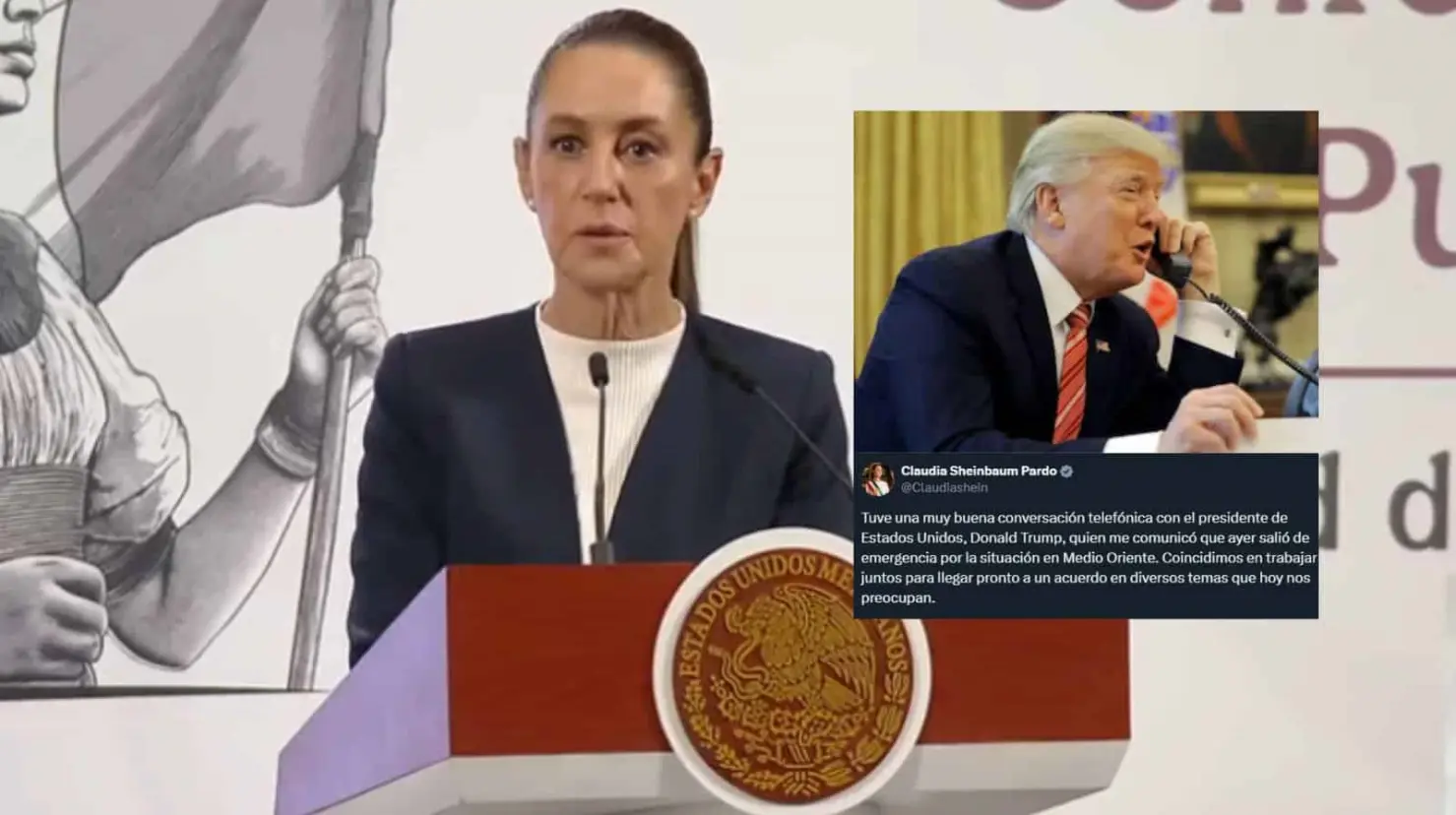 Sheinbaum y Trump dialogan sobre seguridad, migración y comercio tras posponer su reunión en el G7