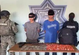 “Caen” dos con droga y “cuerno de chivo” en Misión del Real