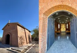 En espera de recibir la bendición oficial, capilla de Loma de Bácum