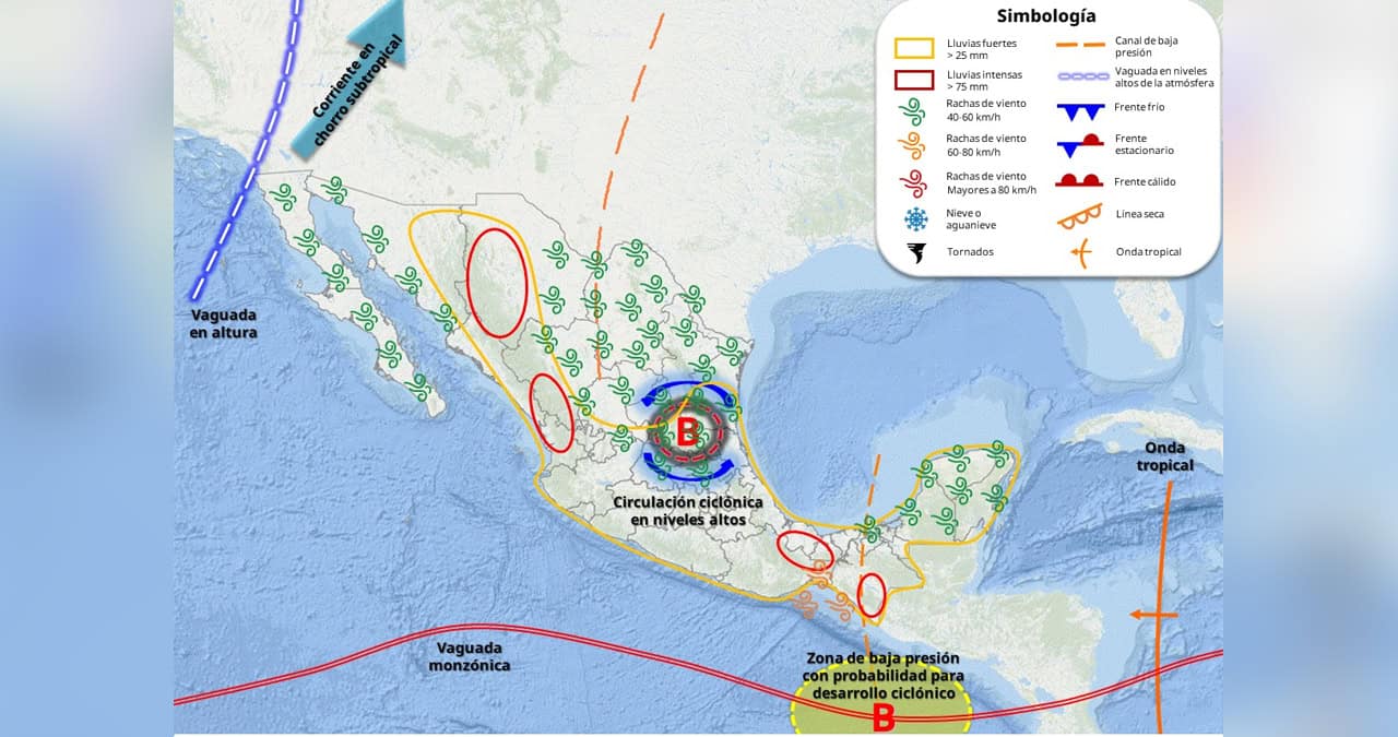 Clima en Sonora hoy, 25 de junio: Se pronostican lluvias fuertes, con descargas eléctricas y caída de granizo