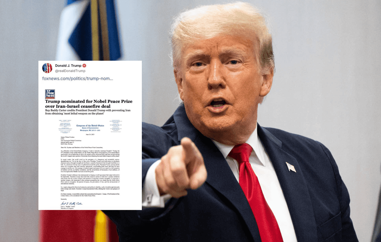 Proponen a Donald Trump al Nobel de la Paz por acuerdo entre Israel e Irán