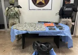 Decomisan armamento y droga en El Rodeo, al sur de Ciudad Obregón