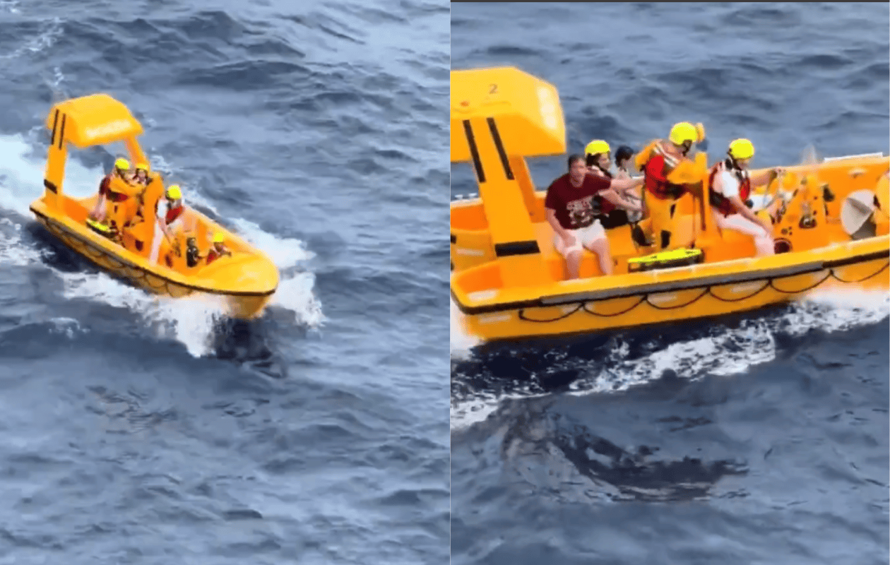 VIDEO | Padre e hija son rescatados tras caída al mar en crucero Disney Dream