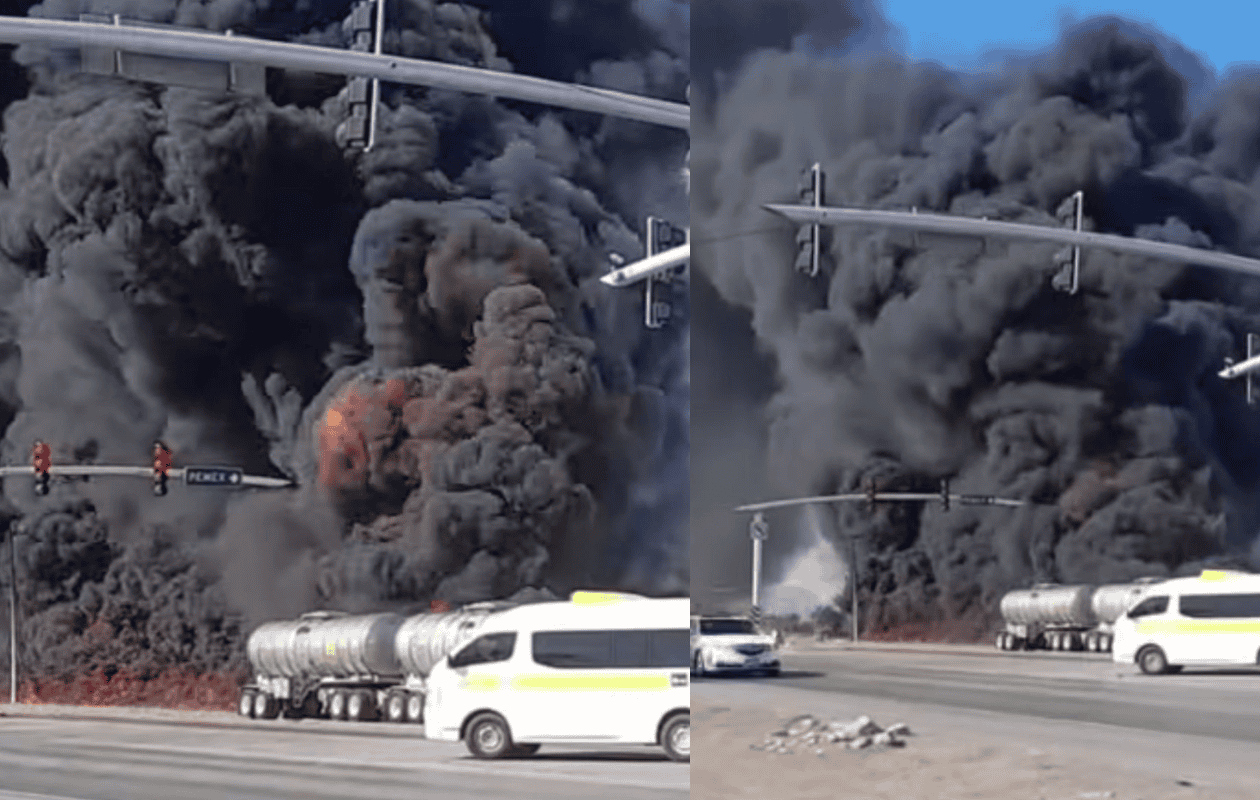 VIDEO | Choca tren con pipa de Pemex al norte de Ciudad Obregón