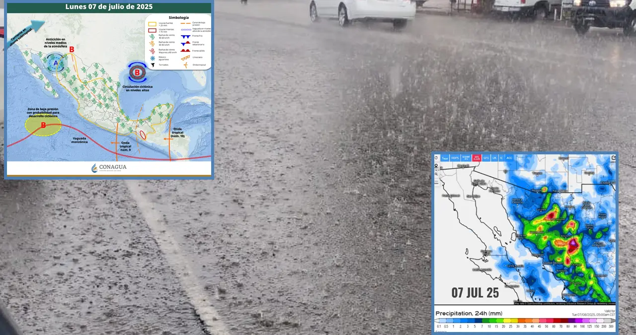 Clima en Sonora hoy, 7 de julio: Prevalecen las lluvias y el alto índice de humedad