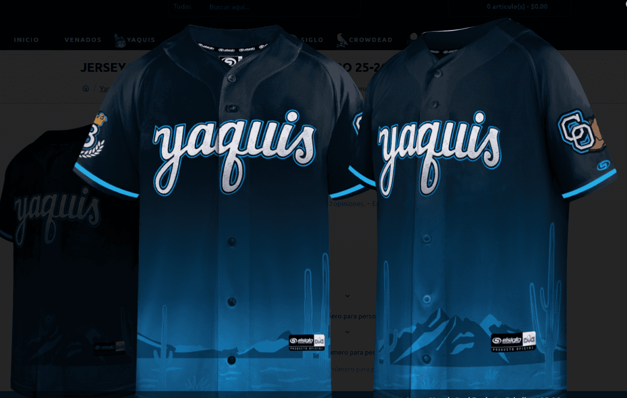 ¿Cuánto cuestan los jerseys de Yaquis para la siguiente temporada?