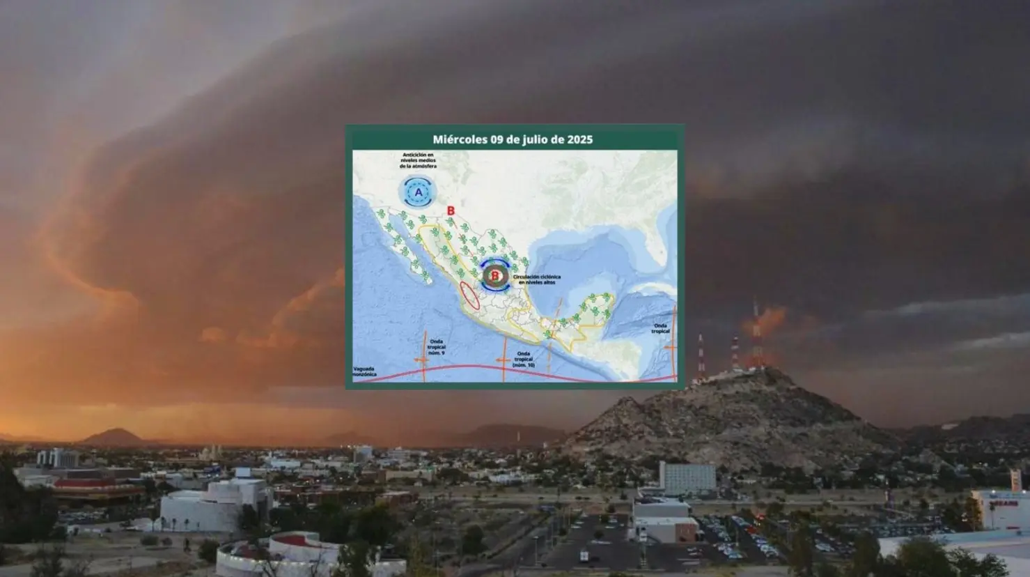 Clima en Hermosillo hoy 9 de julio; sube la temperatura y podría llegar tormenta a la ciudad
