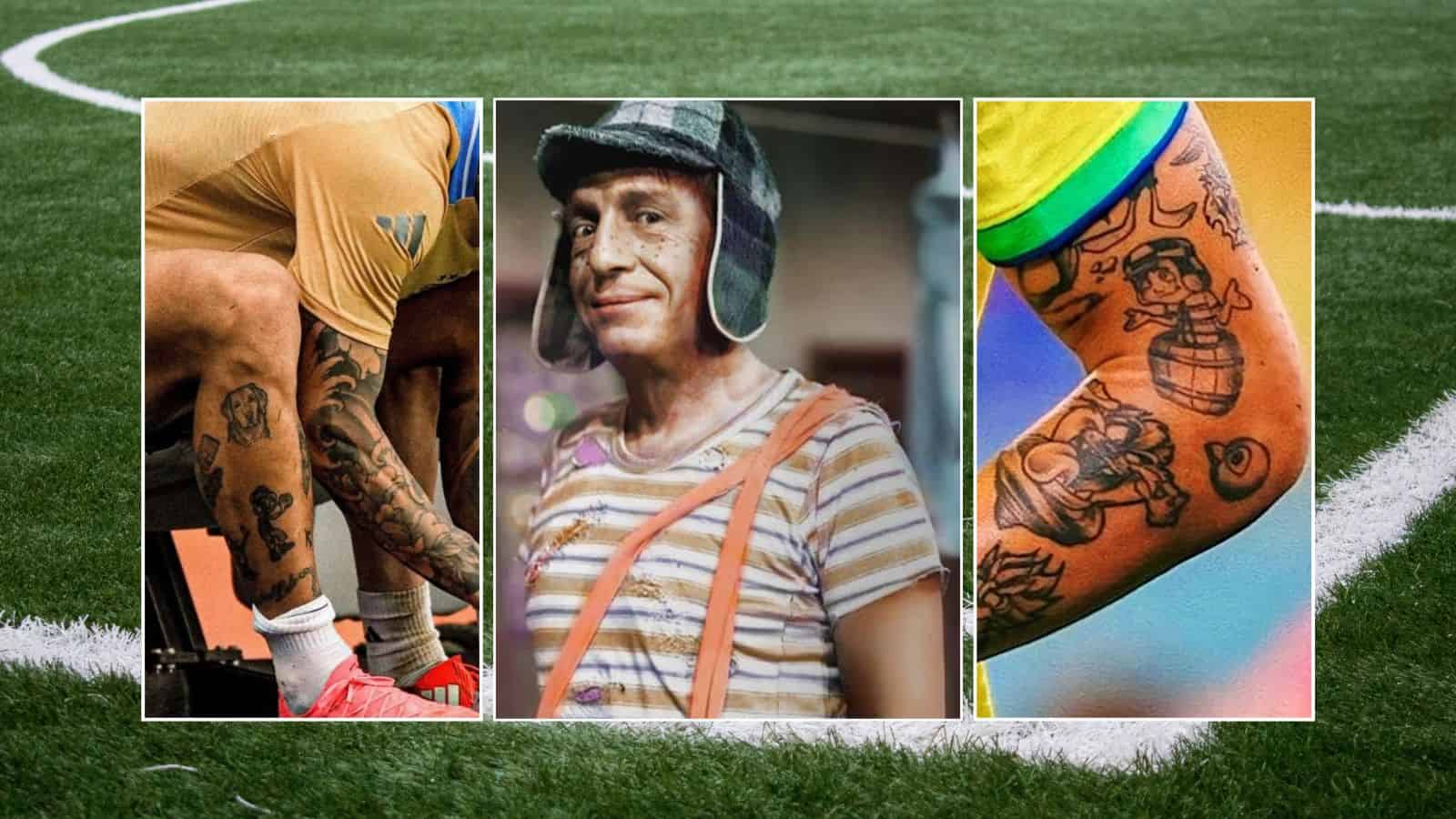 4 futbolistas famosos que se han hecho tatuajes de El Chavo del 8 y tal vez no sabías | FOTOS