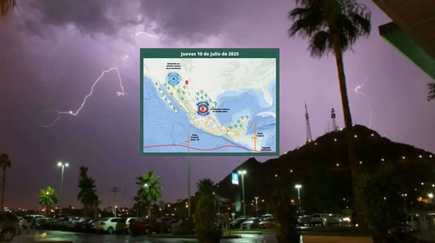 Clima en Hermosillo hoy 10 de julio; se pronostica lluvia para este jueves