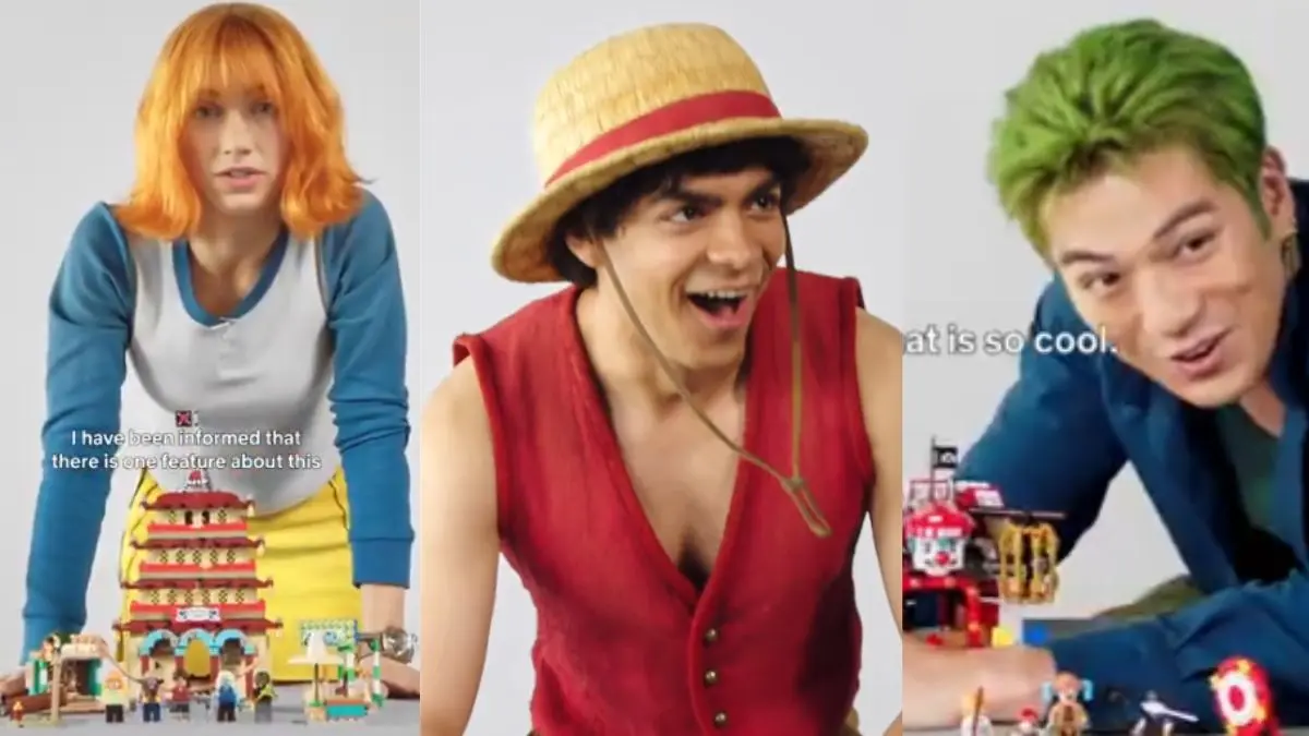 Esta fue la reacción del elenco del live action de One Piece a sus sets LEGO
