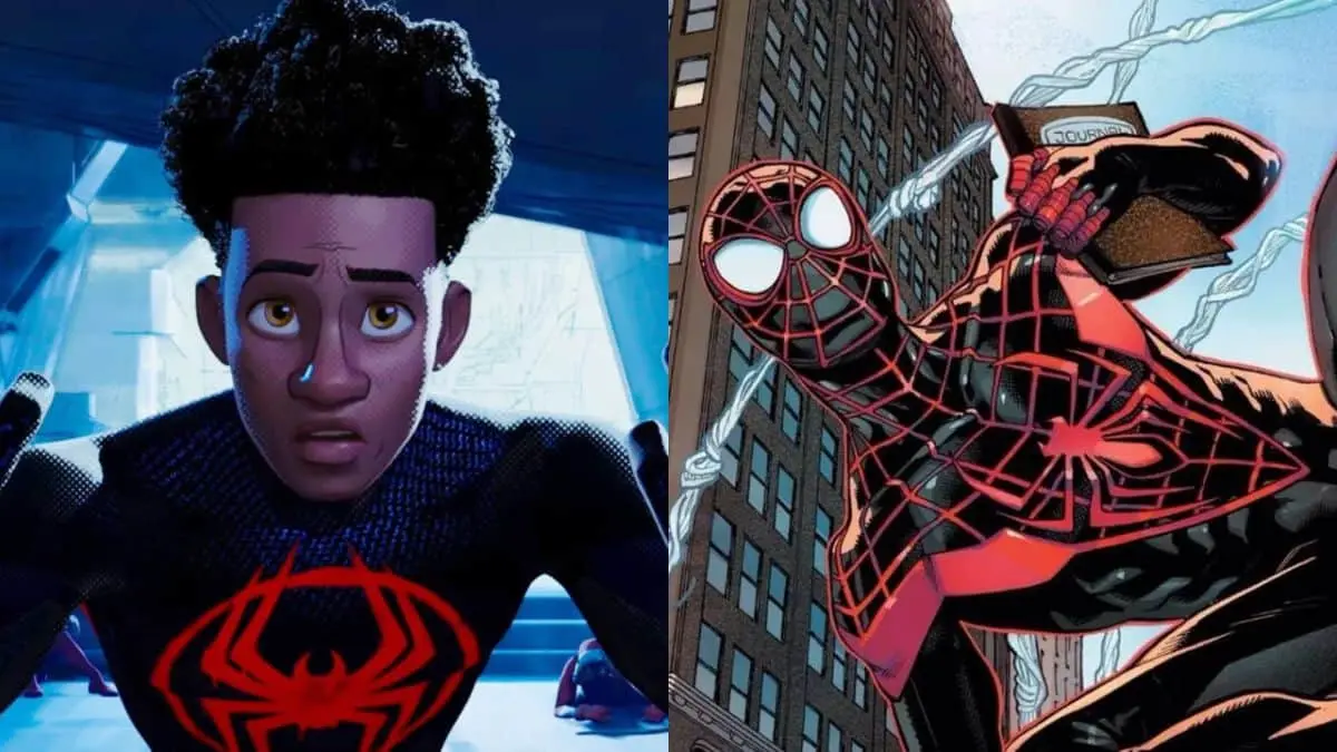 Estas son las principales diferencias del Spider-Man de Miles Morales de los comics al de las películas de into the Spider-verse