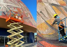 Proyecto de restauración del mural Arteche en el Teatro ITSON