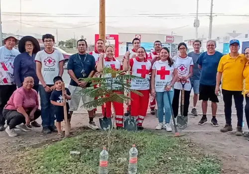 Cruz Roja Ciudad Obregón fomenta la reforestación y el ejercicio físico 