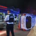 Aparatoso accidente en el Plano Oriente de Ciudad Obregón