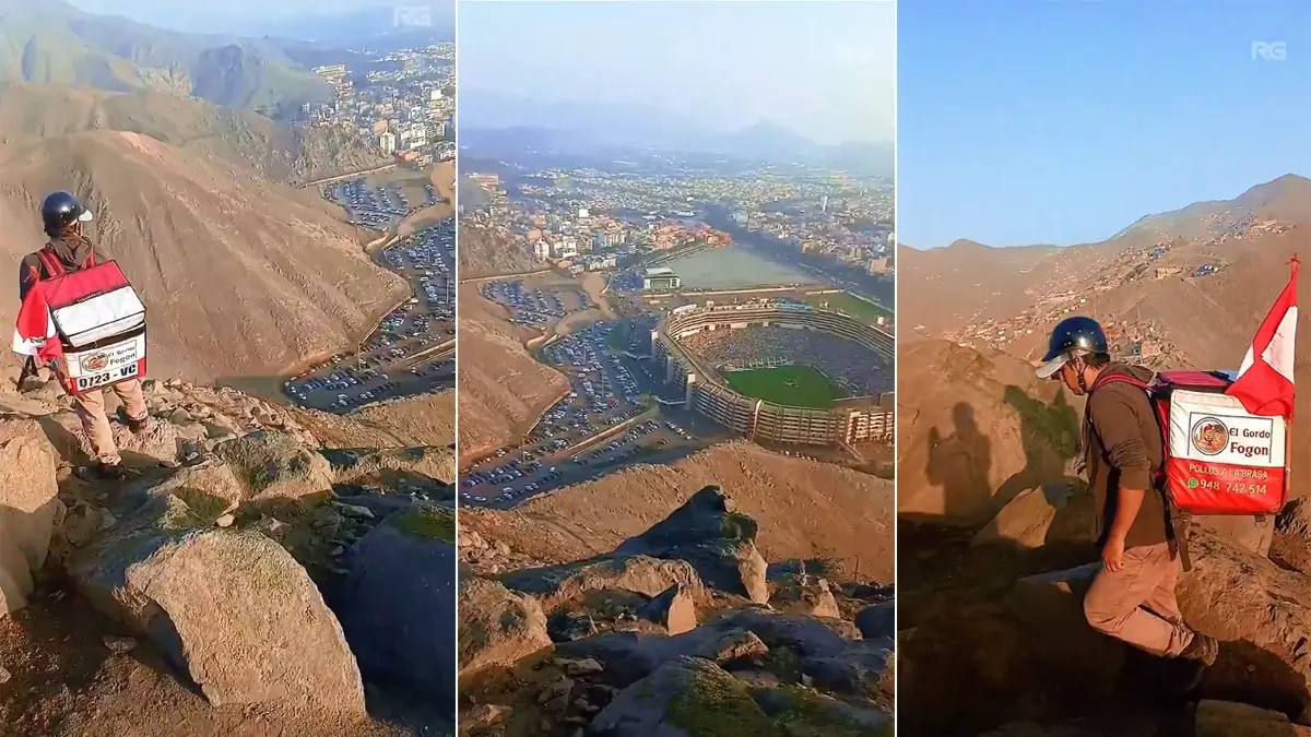 VIDEO | ¡Insólito! Hacen pedido desde una montaña y el repartidor lo entrega en ese lugar