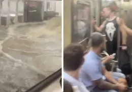 Inundaciones paralizan el metro de Nueva York tras intensas lluvias