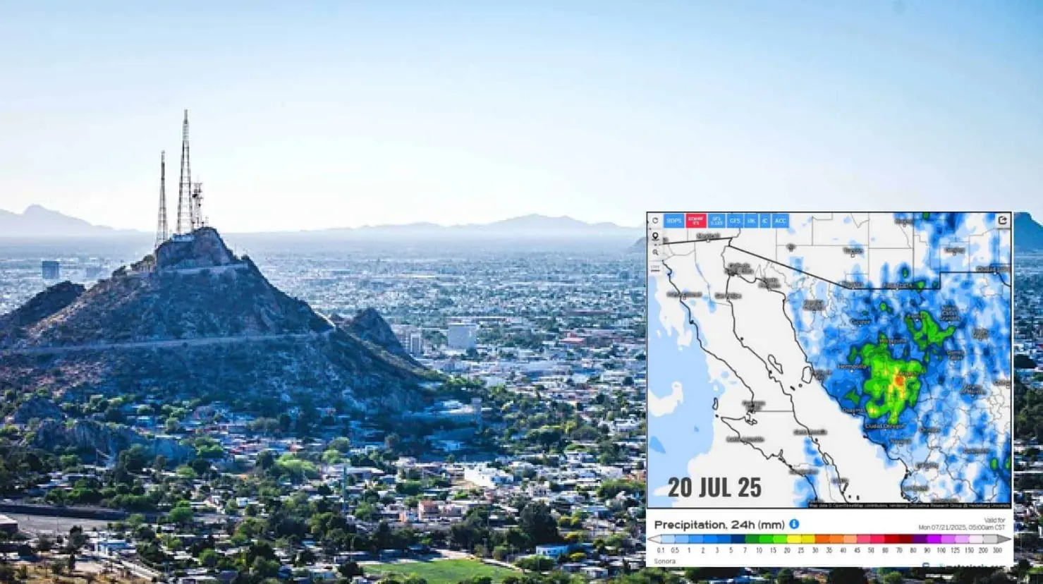 Clima en Hermosillo este domingo 20 de julio: calor extremo, alta humedad y posibles lluvias