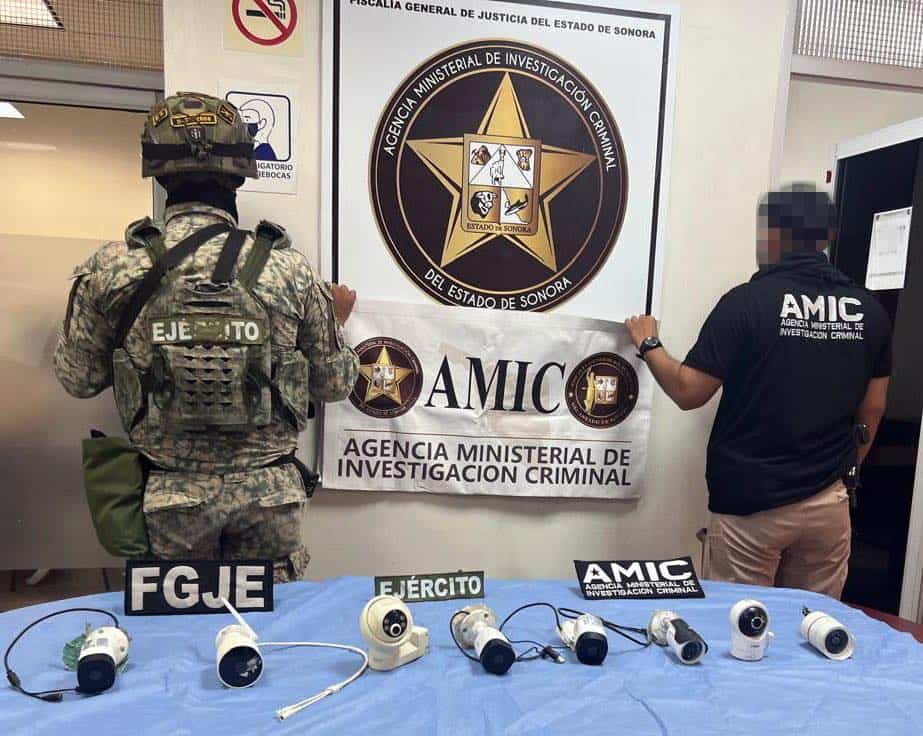 Aseguran cámaras de videovigilancia parásitas en Ciudad Obregón