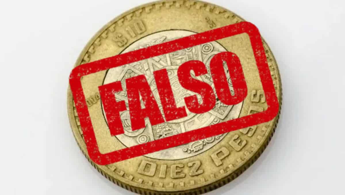 Banxico explica cómo identificar monedas falsas de 10 pesos