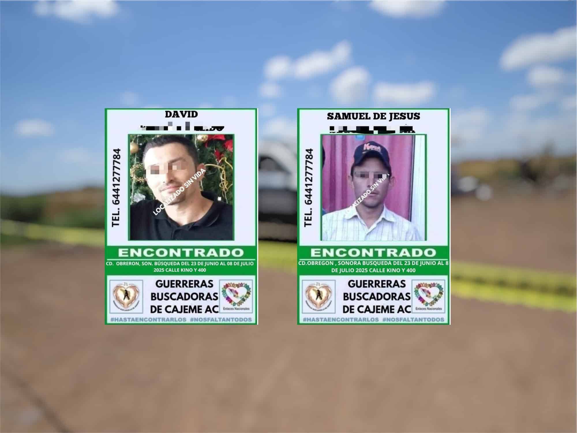 Identifican otros dos cuerpos hallados en el Valle del Yaqui