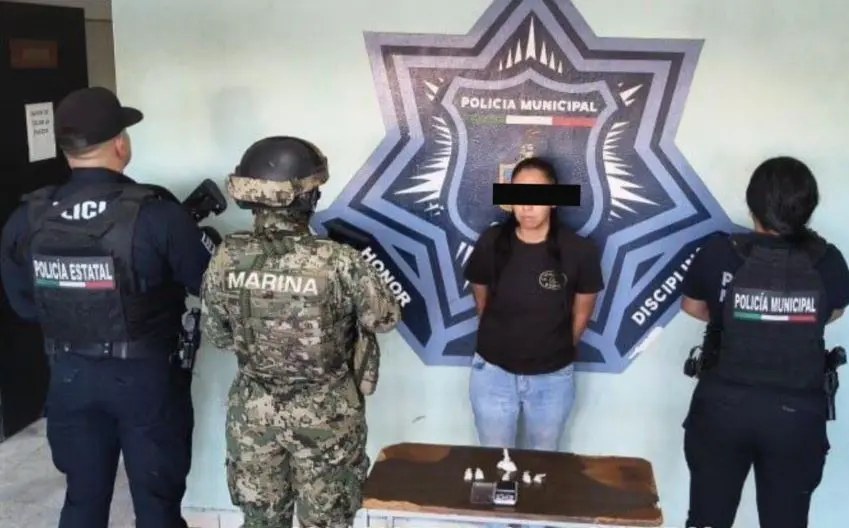 Detienen a mujer con droga en la Miravalle