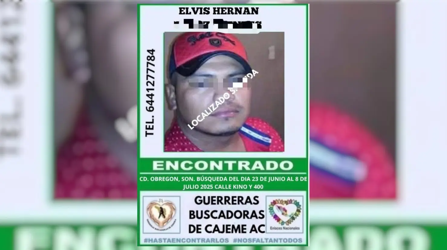 Reconocen al octavo cuerpo hallado por Guerreras Buscadoras en el Valle del Yaqui
