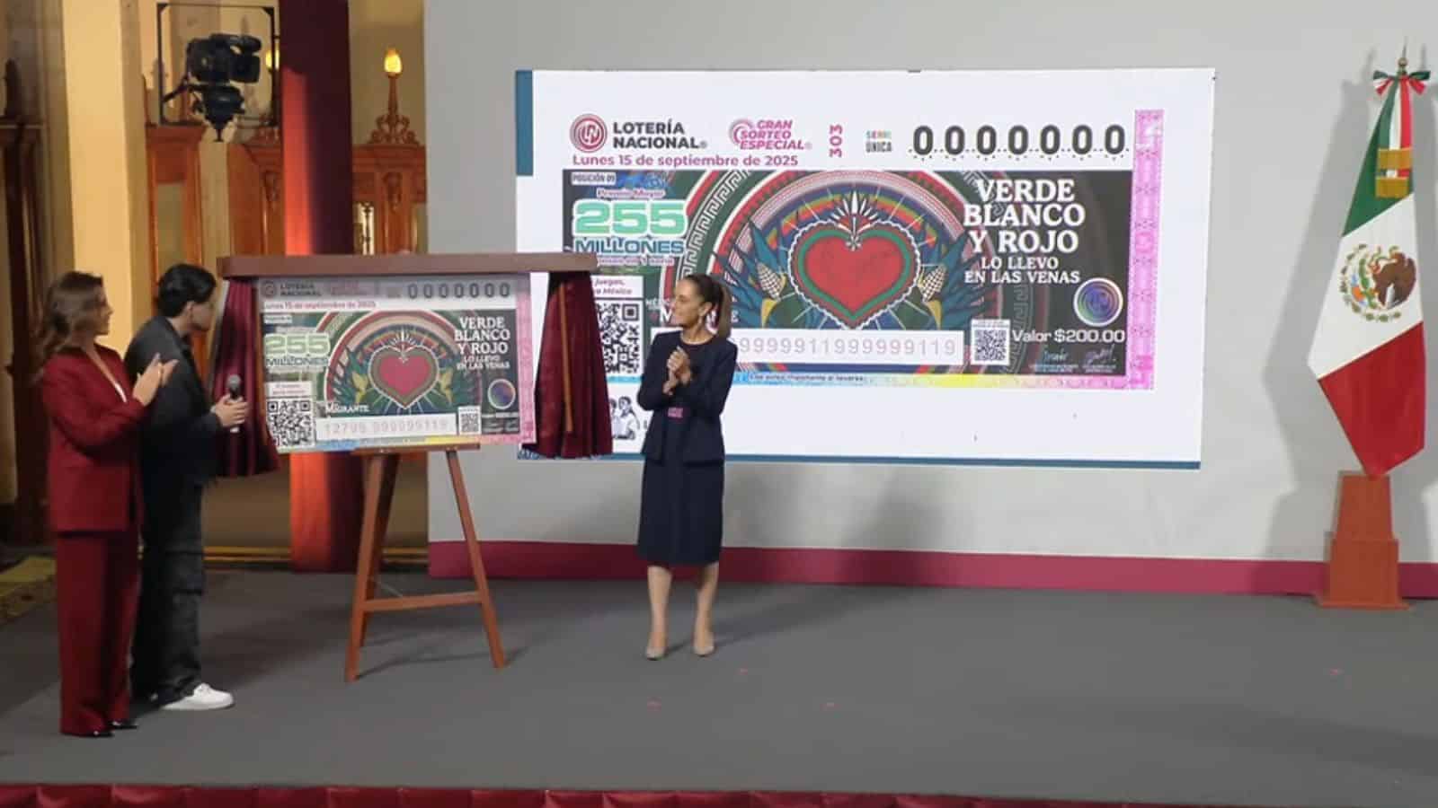 Lotería Nacional lanza billete del Gran Sorteo Especial del 15 de septiembre dedicado a los migrantes mexicanos