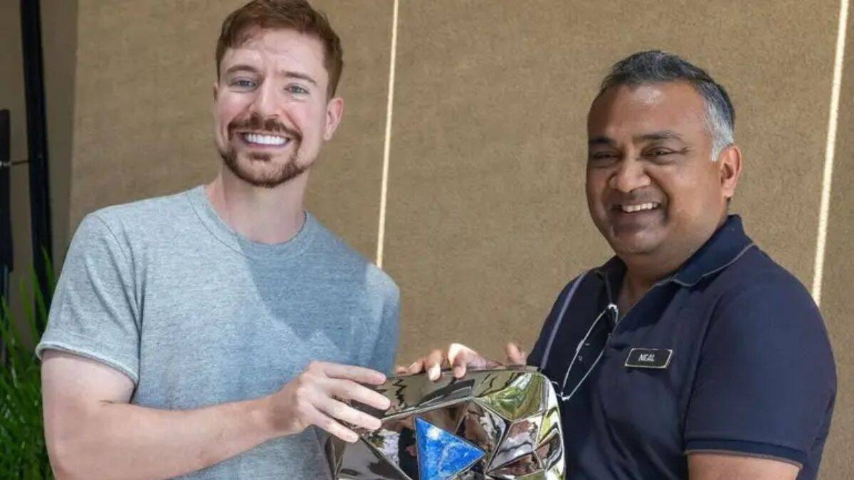 MrBeast recibe el botón de los 400 millones de suscriptores: así fue el icónico momento