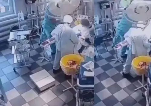 Sismo en Rusia: Médicos se hacen virales por no detenerse mientras hacían cirugía | VIDEO