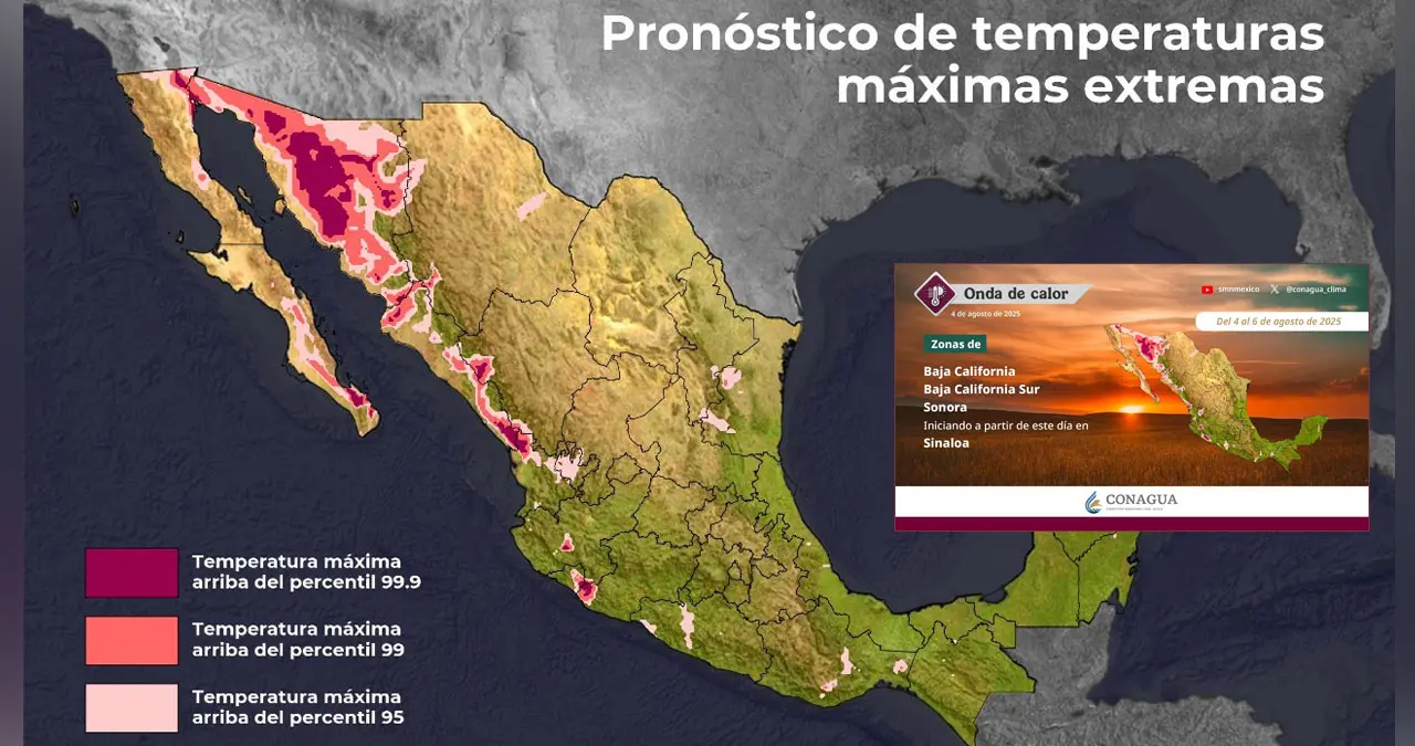 Alertan por calor extremo en Sonora; se prevén 45 °C con sensación térmica aún mayor