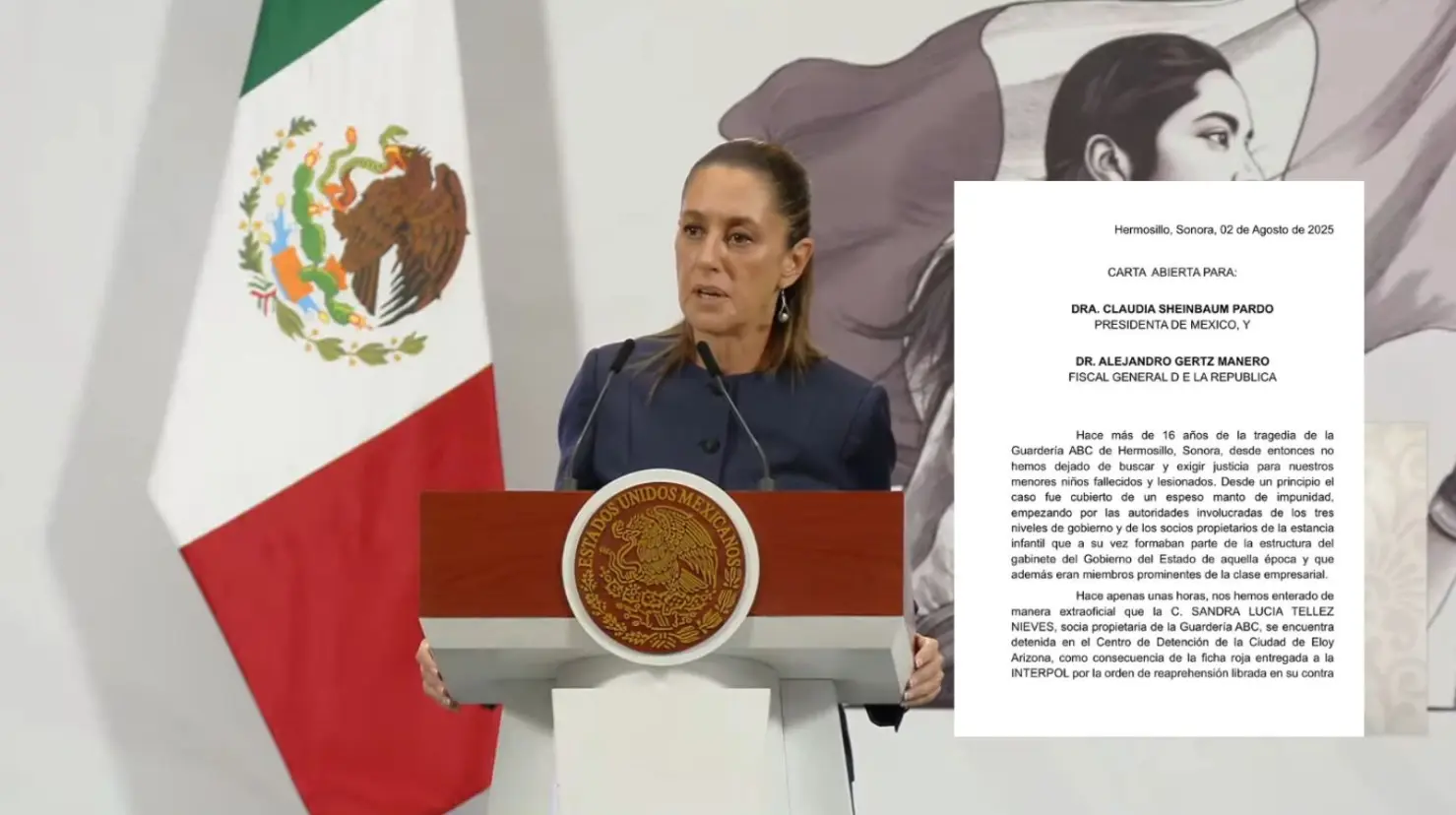 Sheinbaum solicitará extradición de dueña de Guardería ABC; reafirma apoyo a padres de víctimas