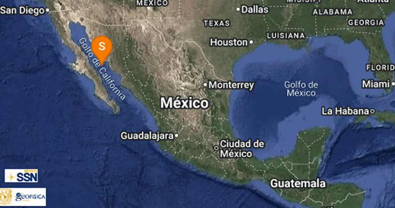Sismo de magnitud 4.2 al suroeste de Guaymas no genera daños ni lesionados