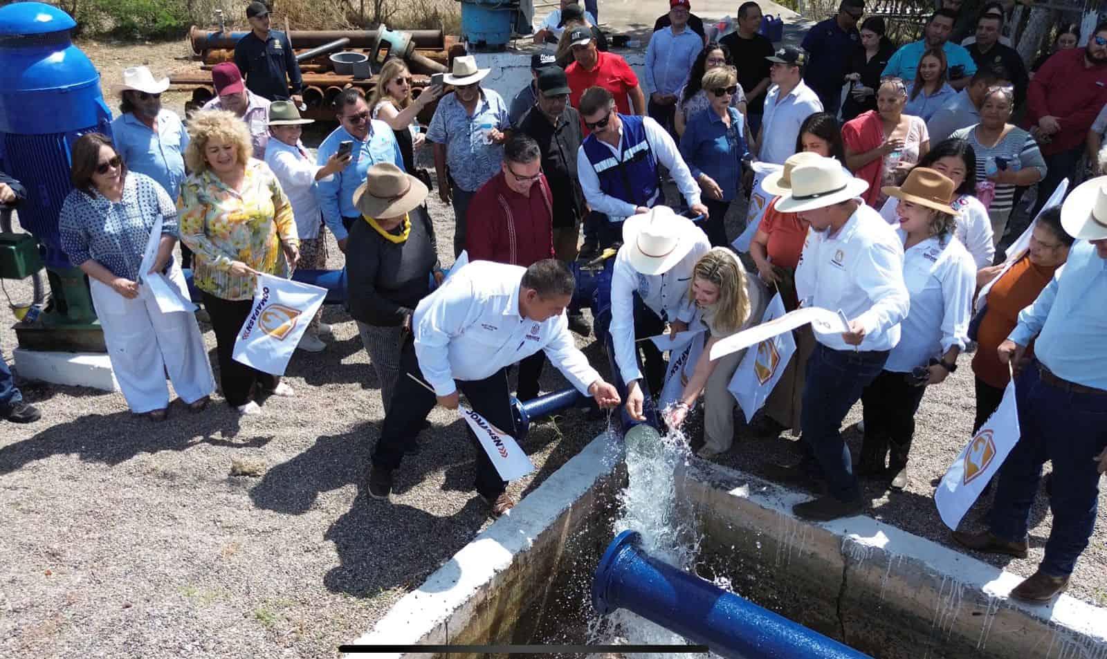 Conectan pozo Las Animas en Navojoa; beneficiará con agua potable a 17 mil habitantes del Oriente