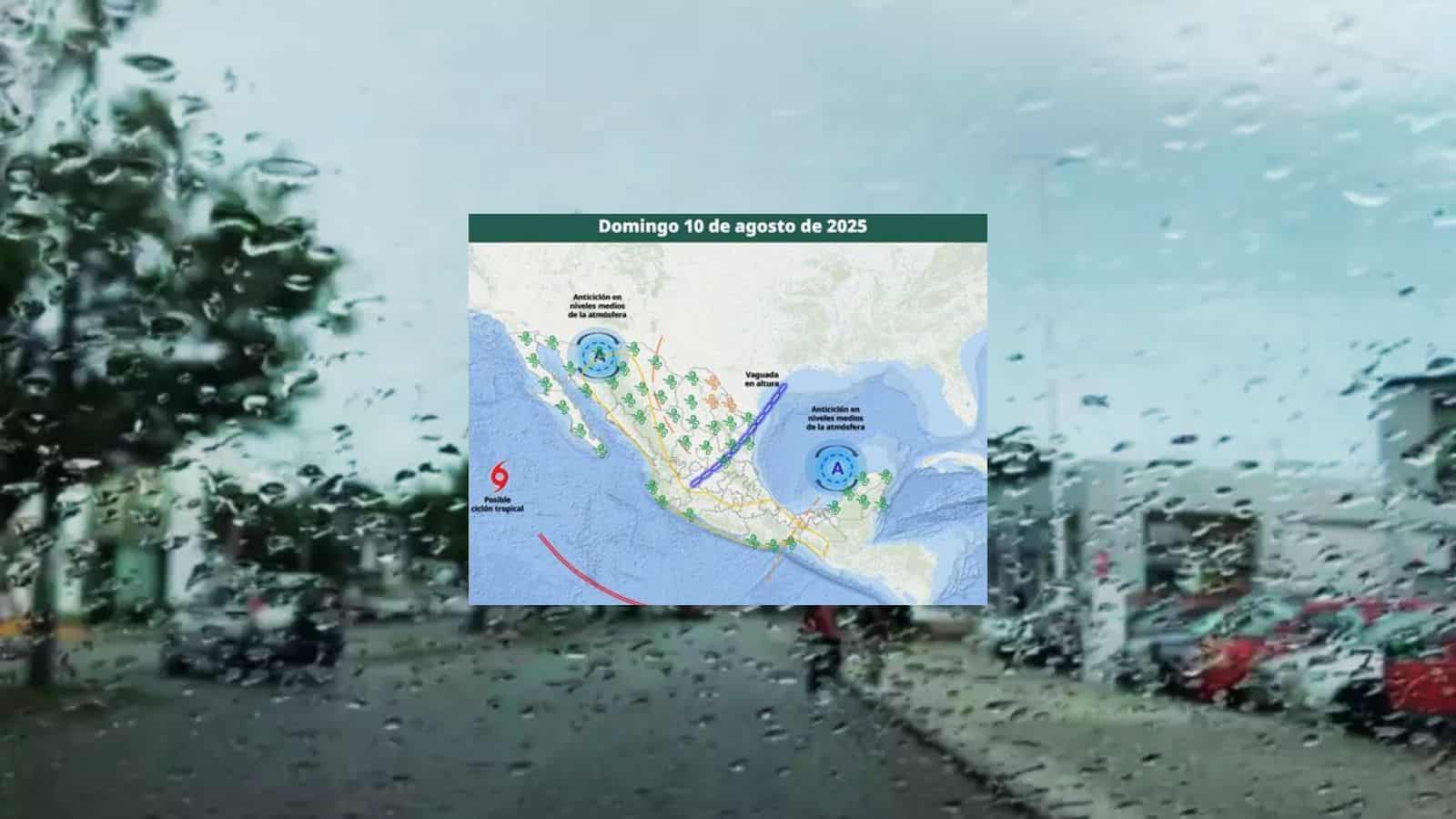 Clima en Sonora hoy 10 de agosto: Se esperan lluvias para este domingo en gran parte del Estado