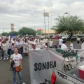 Marchan en Cajeme trabajadores del IMSS